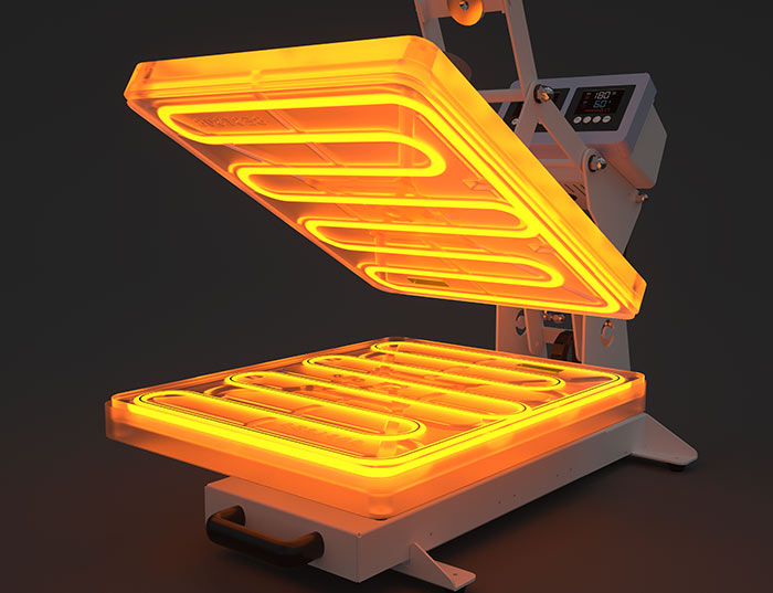 Top & Bottom Heat Dual Control Heat Press